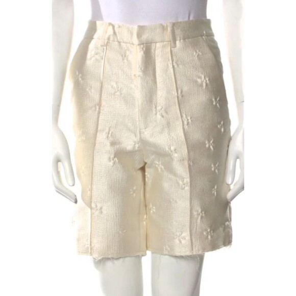 Shushu Tong Women's Jacquard Bermuda Dress Shorts size 8UK/2US NWT Raw Edge